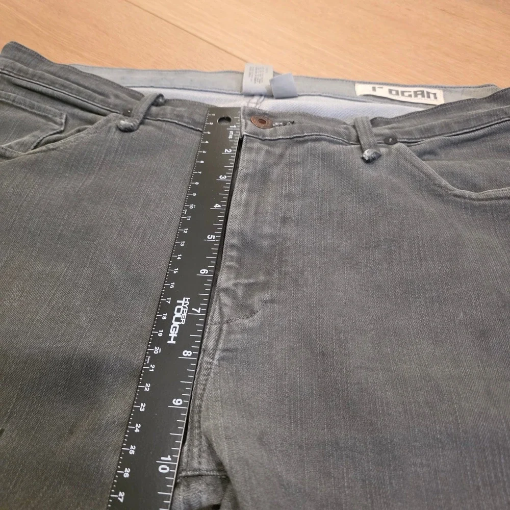 Rogan Puck Jeans Mens Size 36x34 Grey Straight Leg Classic Fit Made in USA Denim